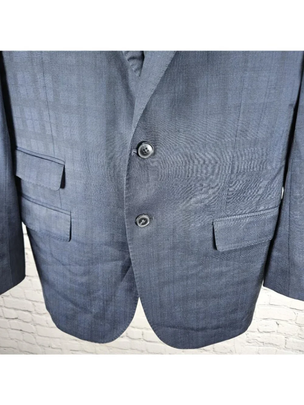 Jos A Bank Reserve Navy 100% Wool Savile Tailored Fit Peak Blazer Sport Coat 41R